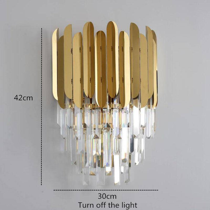 Legance Gold Plated Crystal Wall Sconce.