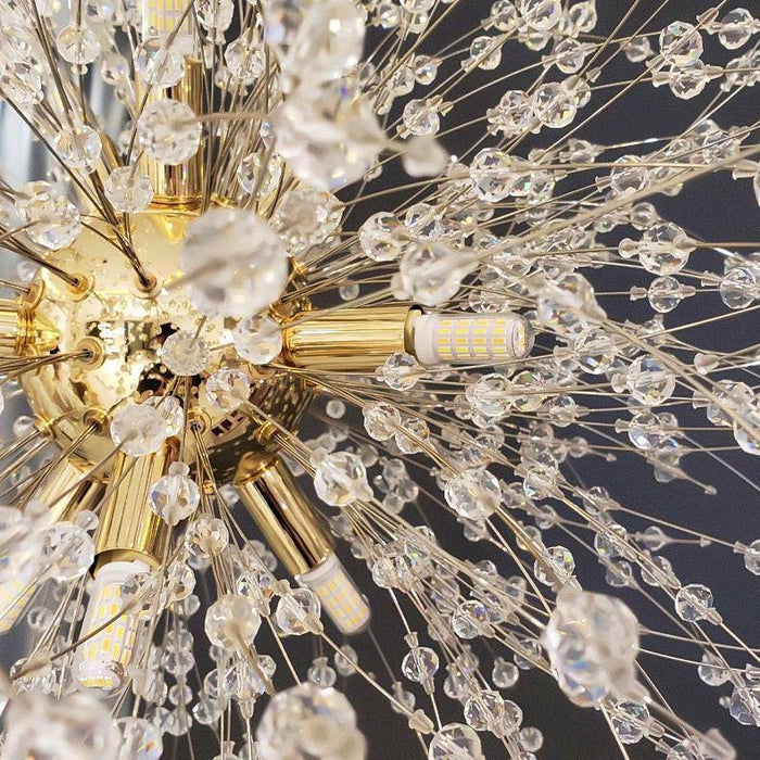 El Sol Crystal Dandelion Lighting Fixture.