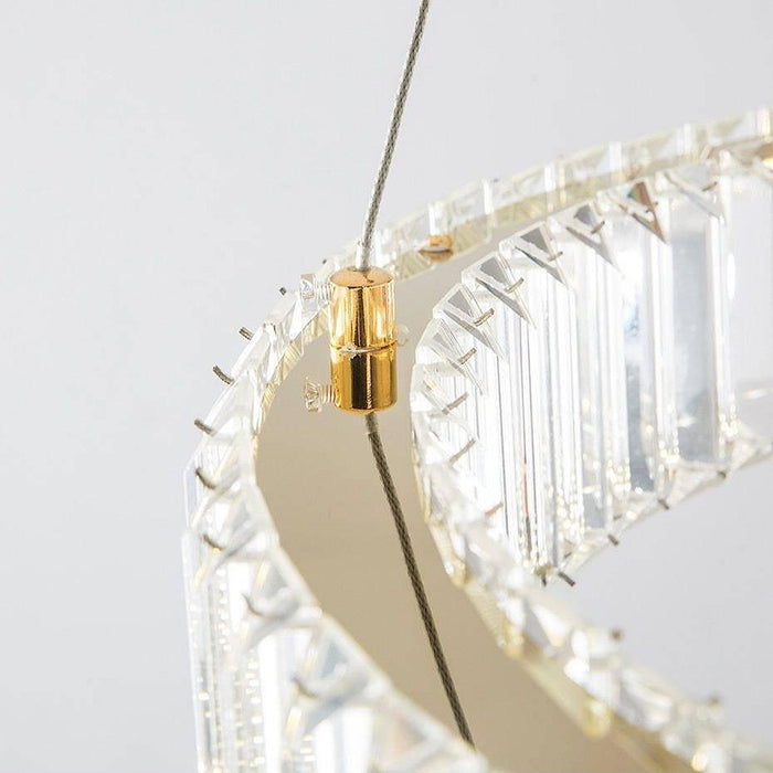 Roma 2-Ring Crystal Chandelier-DWHOME