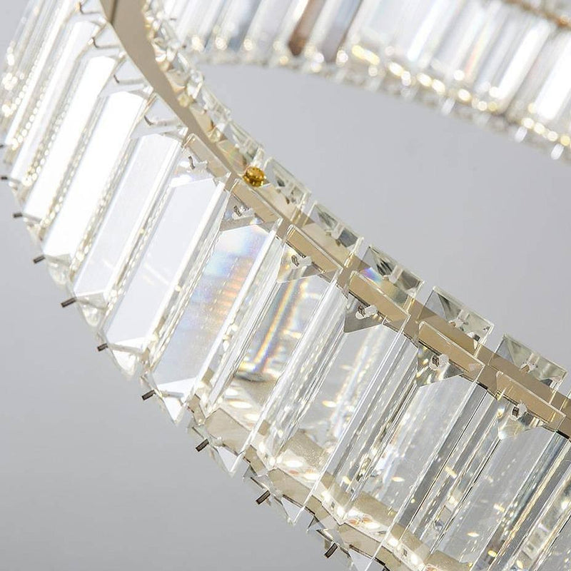 Roma 2-Ring Crystal Chandelier-DWHOME