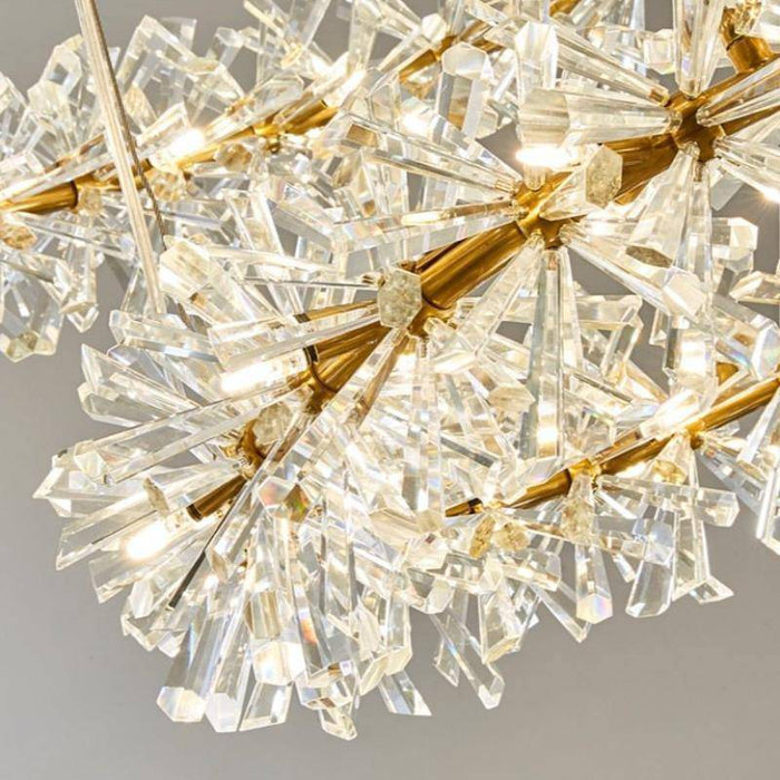 Mira Double Ring Crystal Chandelier.