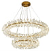 Mira Double Ring Crystal Chandelier.