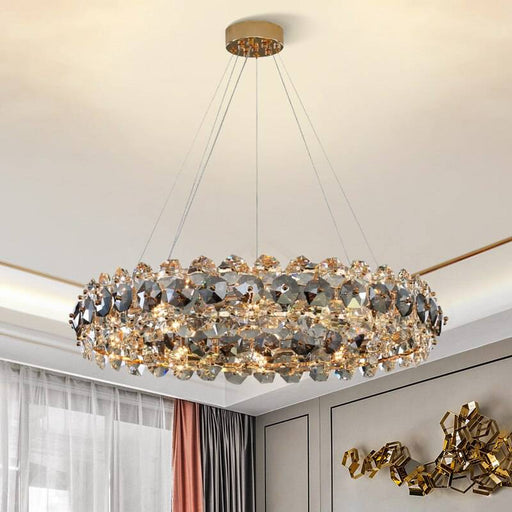 Monte Crystal Wheel Chandelier.