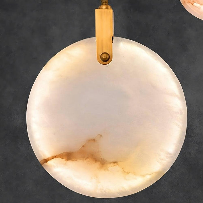 Moonshade Natural Marble Pendant Light Fixture-DWHOME