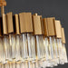 Milano Brushed Gold Dining Room Crystal Chandelier-DWHOME