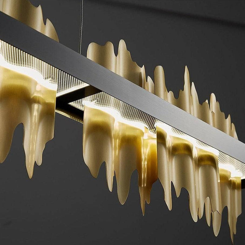 Nera Brushed Brass Dining Room Chandelier-DWHOME
