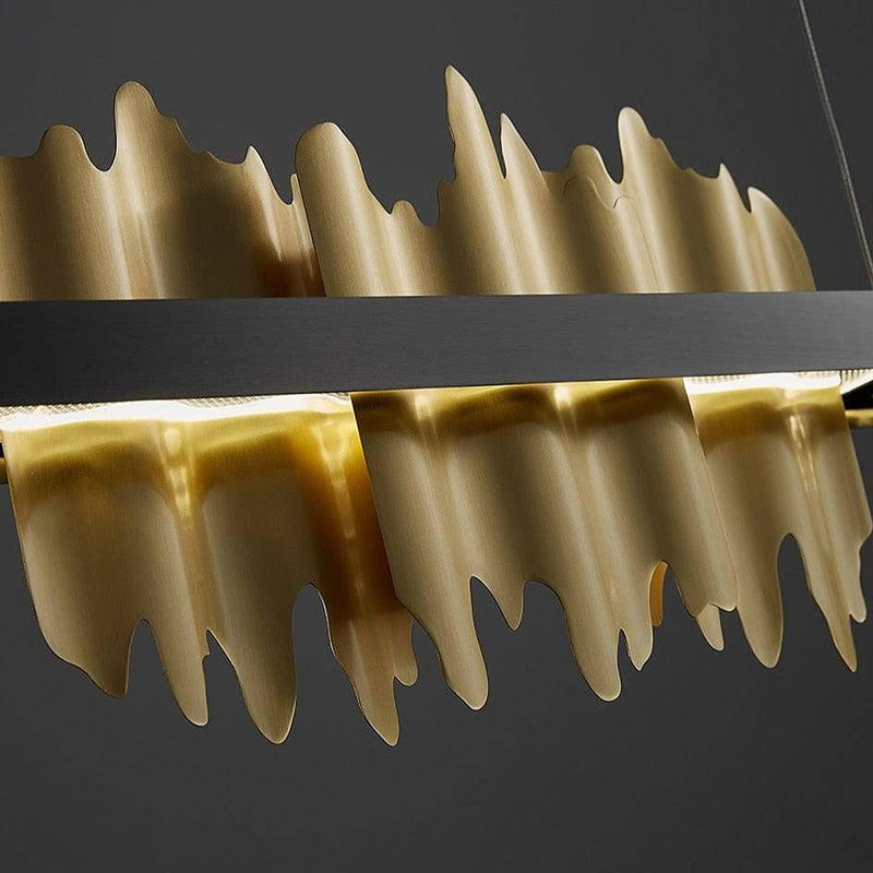 Nera Brushed Brass Dining Room Chandelier-DWHOME