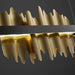 Nera Brushed Brass Dining Room Chandelier-DWHOME