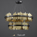 Nera 2-Tier Brushed Brass Modern Chandelier.