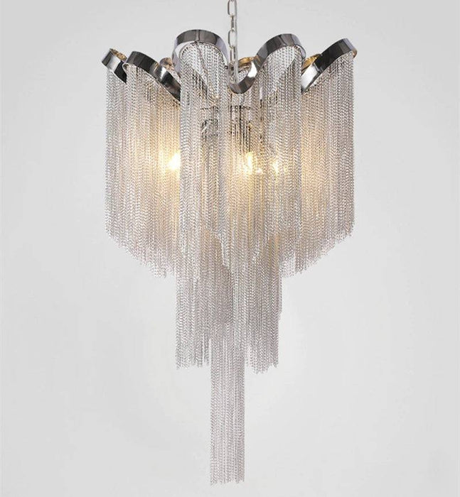 Cadena Chain Tassel Ceiling Light Fixture.