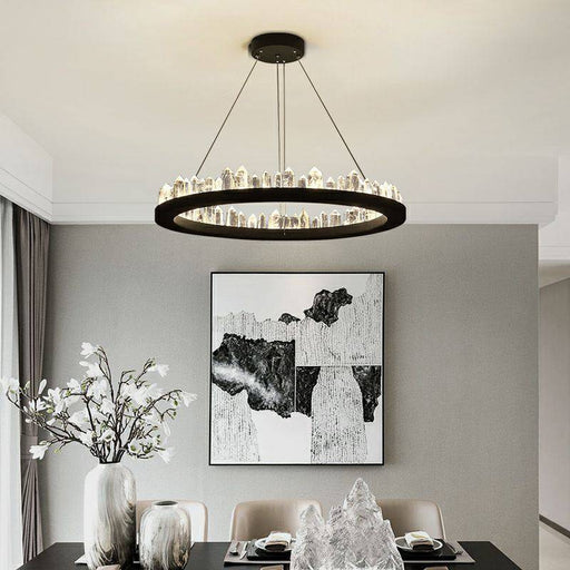 Villa Crystal Wheel Chandelier.