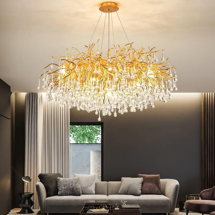 40" Albero Living Room Crystal Chandelier.