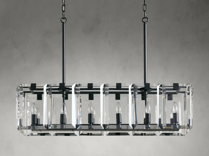 Amaya Rectangular Chandelier 12/16 Light-DWHOME