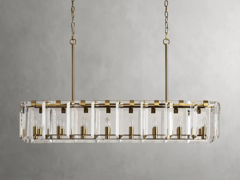 Amaya Rectangular Chandelier 12/16 Light-DWHOME