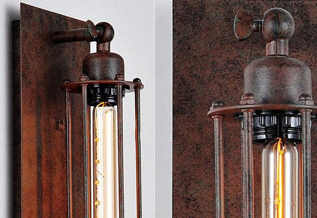 Long Pencil Cage Industrial Retro Wall Light-DWHOME