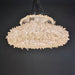 24-47 Inch Round Clear Geode Quartz Crystal Ring Pendant Light Modern Chandelier for Living Room-DWHOME