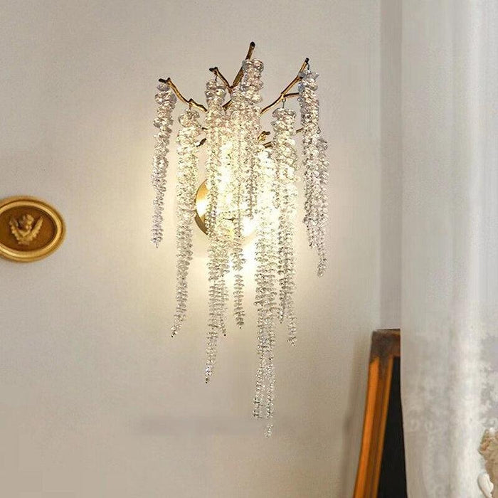 Albero Crystal Tassel Sconce-DWHOME
