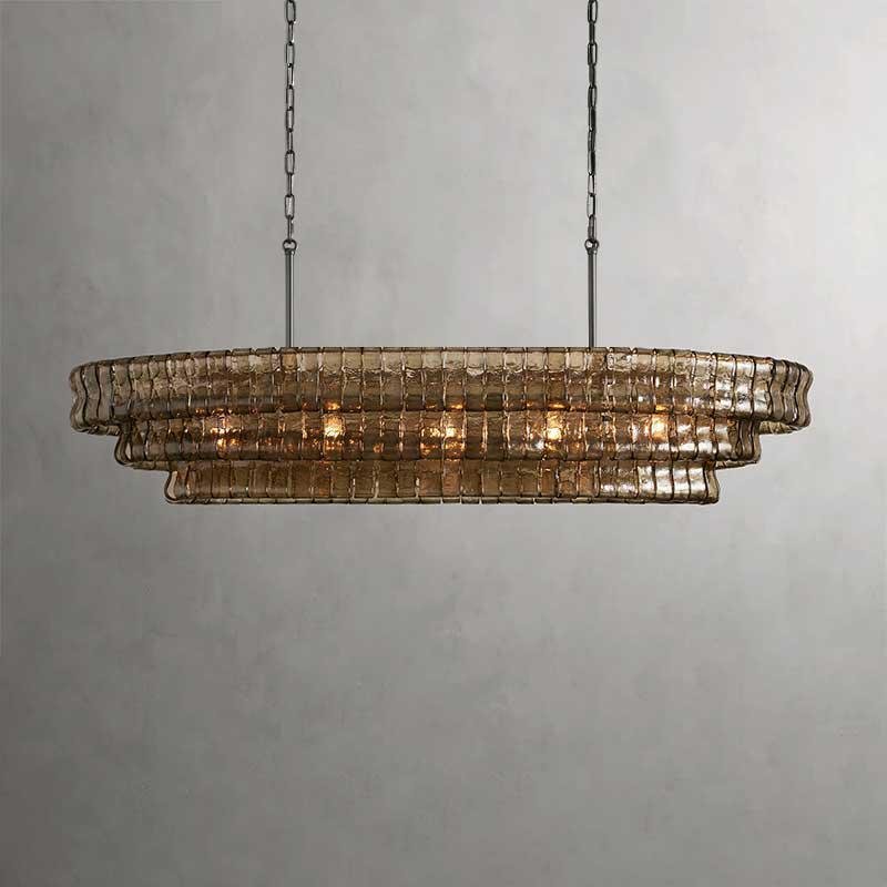 Ghiaccio Oval Chandelier 54''65''-DWHOME