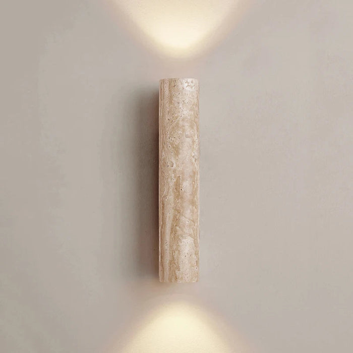 Natural Travertine Wall Lamp.