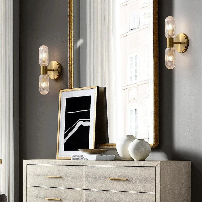 Palermo 12" Brass Wall Light Sconce-DWHOME