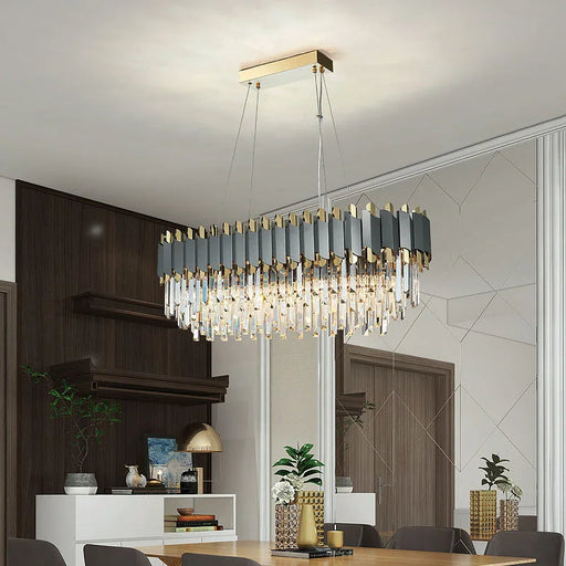 Gio 39" Crystal Dining Room Chandelier.