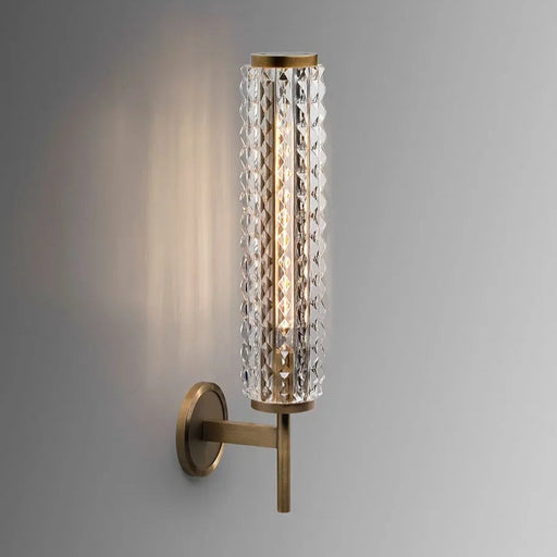 Crystal & Copper Contemporary Wall Sconce.