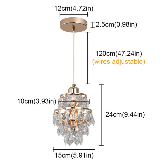 Lazzo Crystal Pendant Ceiling Light.