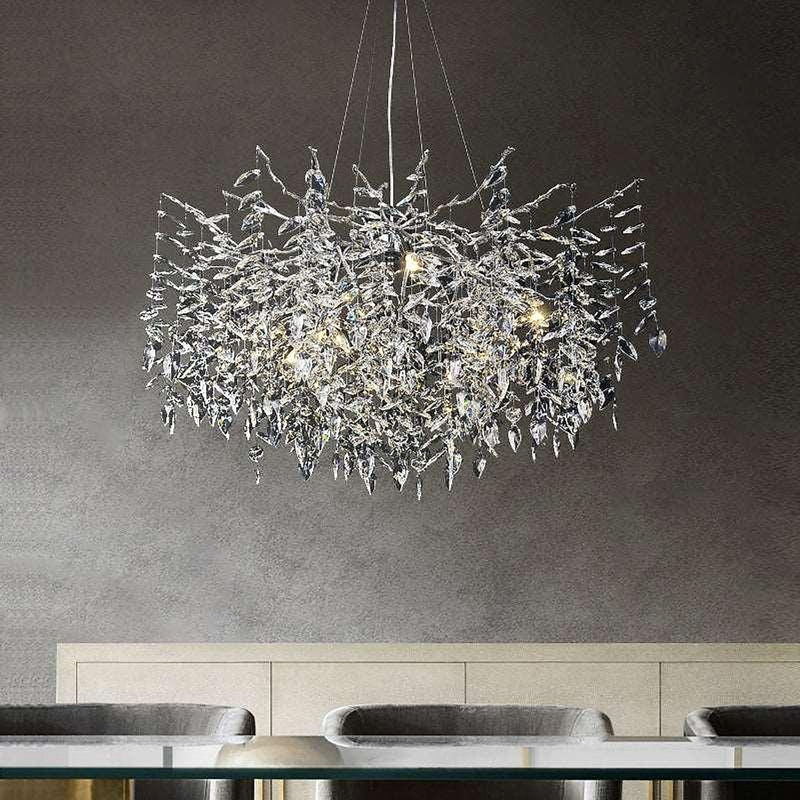 "Albero Collection Crystal Ceiling Light Fixture-DWHOME"