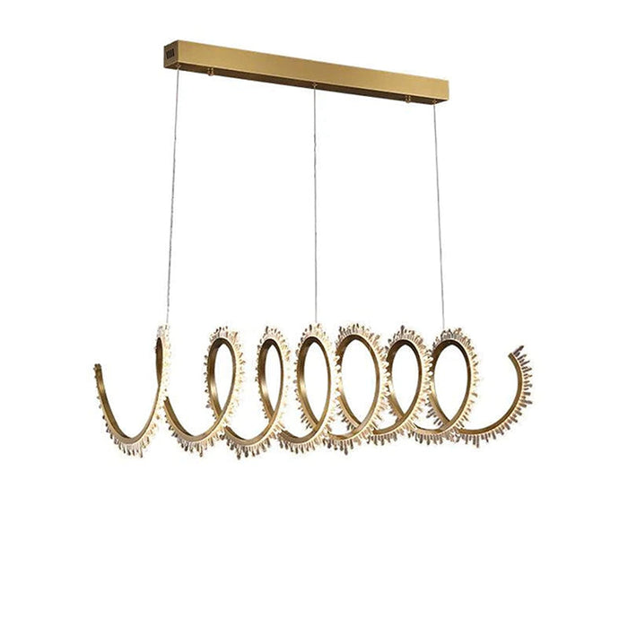 Rorie Modern Rock Crystal Spiral Chandelier, Island Chandelier-DWHOME