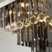 3 Tier Contemporary Rectangular Crystal Chandelier.