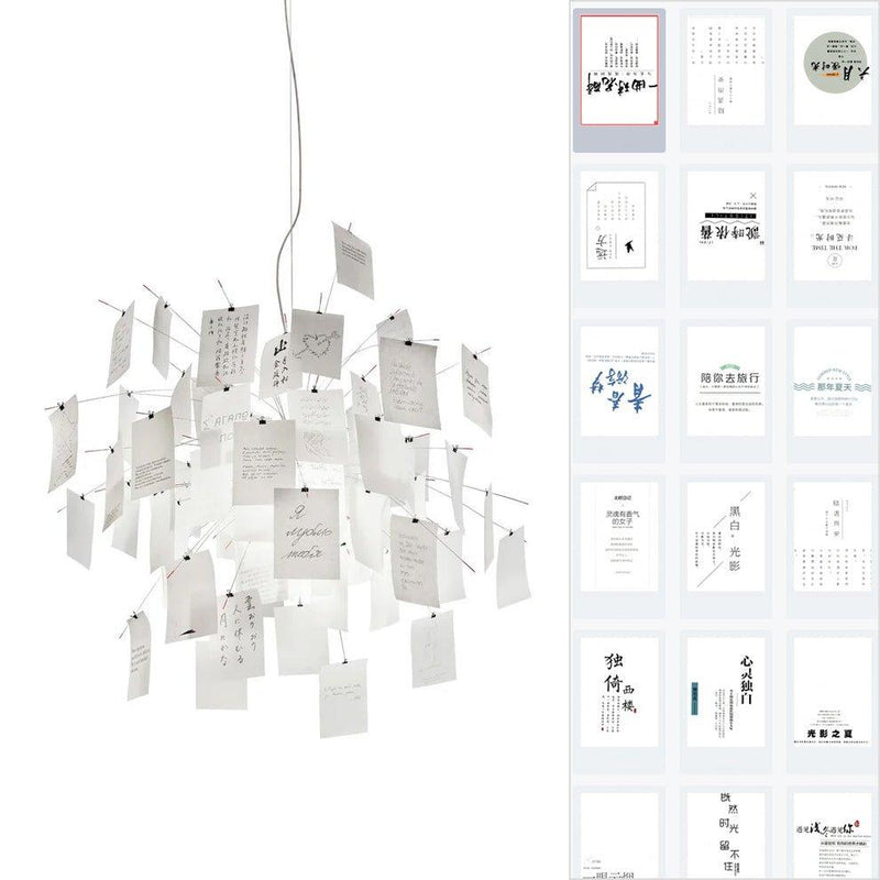 Chandelier en papier-DWHOME