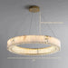 Natural Marble & Crystal Modern Ceiling Light Fixture-DWHOME