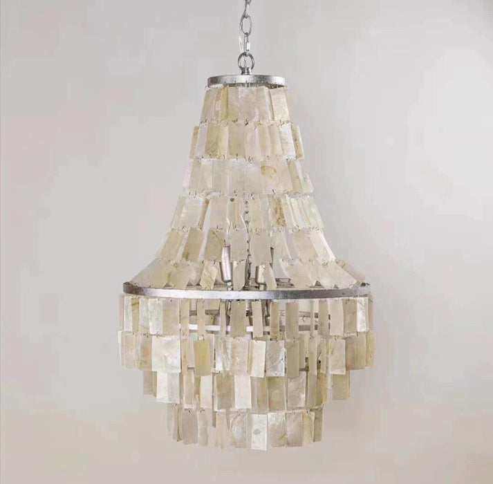 Boho Shell Tiered Chandelier-DWHOME