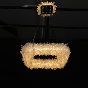 24'' Square Modern Geode Quartz Crystal Chandelier-DWHOME
