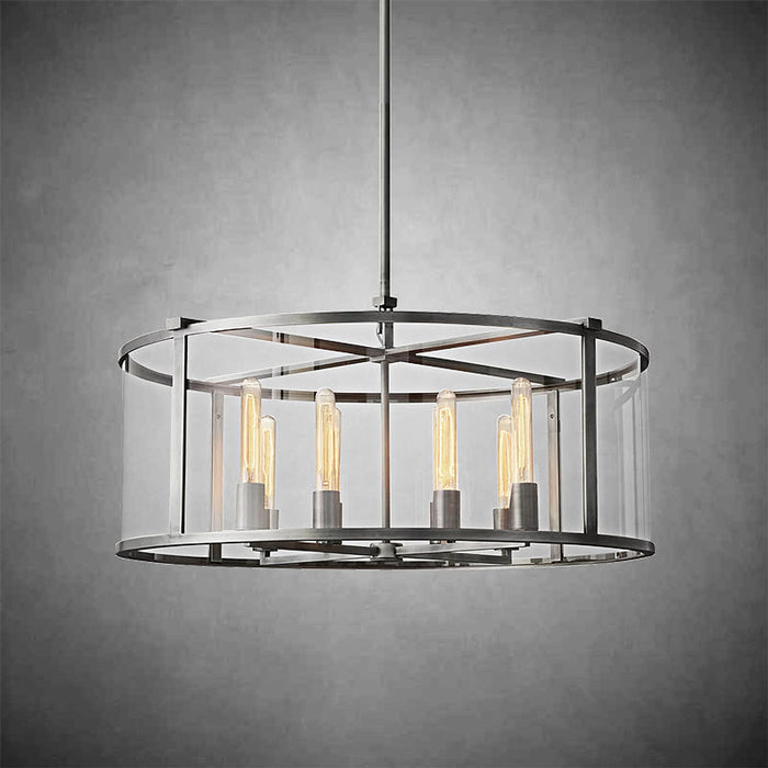 Baker Glass Lantern Modern Round Chandelier 33"44"55"-DWHOME