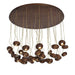 Wooden Petal Round Cluster Pendant Light - DWHOME