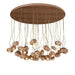 Wooden Petal Round Cluster Pendant Light - DWHOME