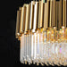 Gio Gold Plated Crystal Chandelier.