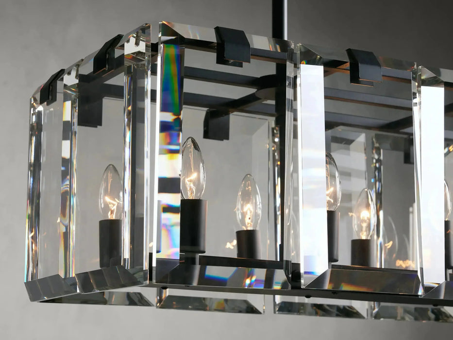 Amaya Rectangular Chandelier 12/16 Light-DWHOME