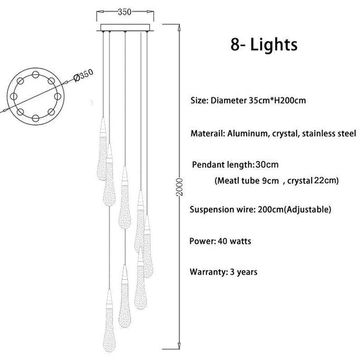 Pendant Light Fixture For Stairwell-DWHOME