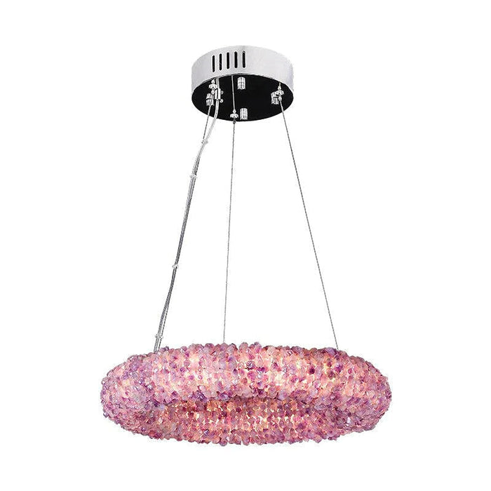 Tadeo Purple Rock Crystal Round Luxury Chandelier-DWHOME
