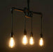 4 head cross water pipe industrial pendant light chandelier.