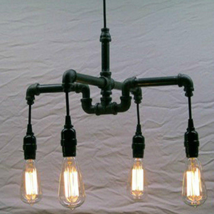 4 head cross water pipe industrial pendant light chandelier.