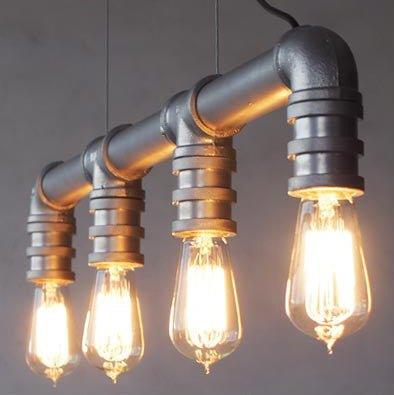 4 head water pipe industrial pendant light - DWHOME