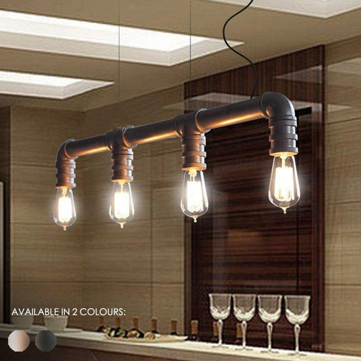 4 head water pipe industrial pendant light.