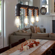 4 head water pipe industrial pendant light-DWHOME