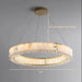 Natural Marble & Crystal Modern Chandelier.