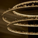 36 Inch Round Modern Chandelier Brass & Clear Geode Quartz Crystal Hanging Light-DWHOME