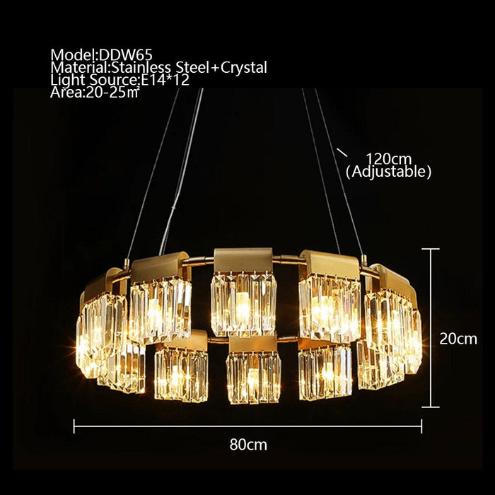 Gio Collection Crystal Modern Chandelier.