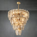 Lattace Smoke Glass Tiered Round Chandelier 36"47"-DWHOME